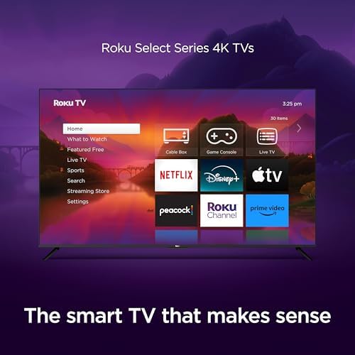 Roku Smart TV – 50-Inch Select Series 4K HDR RokuTV Enhanced Voice Remote, Brilliant 4K Picture