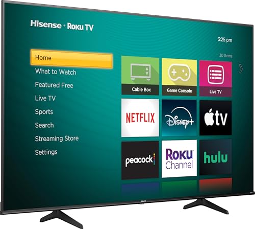 Hisense 85-Inch Class A6 Series 4K UHD Smart Roku TV (85A6NR, 2024 Model) - Dolby Vision HDR, DTS Studio Sound, Game Mode Plus, Alexa Compatibility, Black