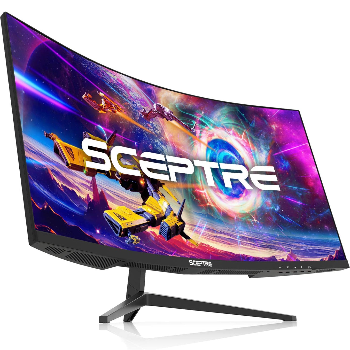 Sceptre 30-inch Curved Gaming Monitor 21:9 2560x1080 Ultra Wide/ Slim HDMI DisplayPort up to 200Hz Build-in Speakers, Metal Black (C305B-200UN1)